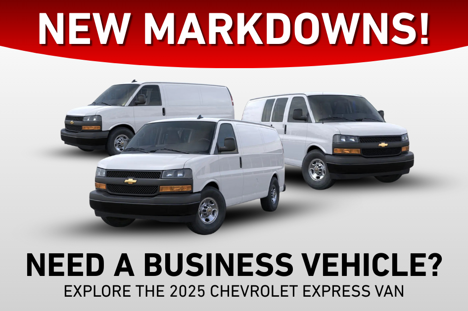 Chevrolet Express cargo and passenger work vans discounted for business and fleet customers in Sarnia Corunna Forest Brights Grove Point Edward Ontario